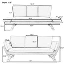 Outdoor Adjustable Wooden Patio Daybed Sofa With Cushions (SAK41345) Outdoor Adjustable Wooden Patio Daybed Sofa With Cushions (SAK41345)