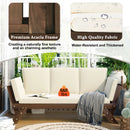 Outdoor Adjustable Wooden Patio Daybed Sofa With Cushions (SAK41345) Outdoor Adjustable Wooden Patio Daybed Sofa With Cushions (SAK41345)