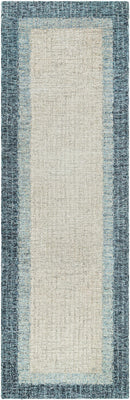 Padada Green Bordered Cream Wool Rug Padada Green Bordered Cream Wool Rug