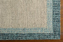Padada Green Bordered Cream Wool Rug Padada Green Bordered Cream Wool Rug