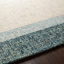 Padada Green Bordered Cream Wool Rug Padada Green Bordered Cream Wool Rug