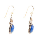Petals of Blue Lapis Drop Golden Earrings Petals of Blue Lapis Drop Golden Earrings