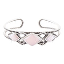 Pink Opal and Sterling Silver Cuff Bracelet Pink Opal and Sterling Silver Cuff Bracelet