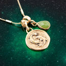 Pisces - Zodiac Green Jade Golden Charm Necklace Pisces - Zodiac Green Jade Golden Charm Necklace
