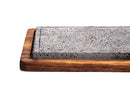 Plancha "Atizar" Volcanic Rock Serving Plate with Wooden Base 9 x 12 Inches Plancha "Atizar" Volcanic Rock Serving Plate with Wooden Base 9 x 12 Inches