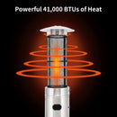 Portable Cylindrical Freestanding Outdoor Round Glass Tube Propane Patio Heater, 41K BTU (SAK93913) Portable Cylindrical Freestanding Outdoor Round Glass Tube Propane Patio Heater, 41K BTU (SAK93913)
