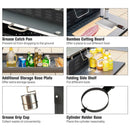 Portable Outdoor 4 Burner Propane Flat Top Gas Grill W/ Wheels, 60K BTU (SAK66104) Portable Outdoor 4 Burner Propane Flat Top Gas Grill W/ Wheels, 60K BTU (SAK66104)