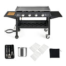 Portable Outdoor 4 Burner Propane Flat Top Gas Grill W/ Wheels, 60K BTU (SAK66104) Portable Outdoor 4 Burner Propane Flat Top Gas Grill W/ Wheels, 60K BTU (SAK66104)