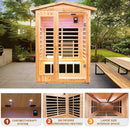 Premium 2-Person Indoor Outdoor Low EMF FAR-Infrared Hemlock Wood Personal Home Sauna Spa, 1750W (SAK27451) Premium 2-Person Indoor Outdoor Low EMF FAR-Infrared Hemlock Wood Personal Home Sauna Spa, 1750W (SAK27451)