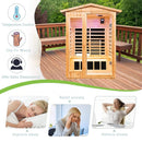 Premium 2-Person Indoor Outdoor Low EMF FAR-Infrared Hemlock Wood Personal Home Sauna Spa, 1750W (SAK27451) Premium 2-Person Indoor Outdoor Low EMF FAR-Infrared Hemlock Wood Personal Home Sauna Spa, 1750W (SAK27451)