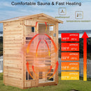 Premium 2-Person Indoor Outdoor Low EMF FAR-Infrared Hemlock Wood Personal Home Sauna Spa, 1750W (SAK27451) Premium 2-Person Indoor Outdoor Low EMF FAR-Infrared Hemlock Wood Personal Home Sauna Spa, 1750W (SAK27451)