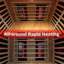 Deluxe 2-Person Outdoor Mahogany Low EMF Far Infrared Sauna With Bluetooth Audio And LED Lights (SAK83719) Deluxe 2-Person Outdoor Mahogany Low EMF Far Infrared Sauna With Bluetooth Audio And LED Lights (SAK83719)