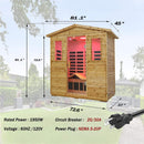 Deluxe 3-Person Outdoor Full Spectrum Low EMF Infrared Home Sauna With Bluetooth Speakers And LED Reading Light (SAK14098) Deluxe 3-Person Outdoor Full Spectrum Low EMF Infrared Home Sauna With Bluetooth Speakers And LED Reading Light (SAK14098)