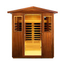 Deluxe 4-Person Outdoor Mahogany Full Spectrum Ultra-Low EMF FAR Infrared Sauna With Chromotherapy And Bluetooth Speakers (SAK98263) Deluxe 4-Person Outdoor Mahogany Full Spectrum Ultra-Low EMF FAR Infrared Sauna With Chromotherapy And Bluetooth Speakers (SAK98263)
