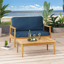 Premium 4-Piece Wooden Outdoor Patio Conversation Seating Set With Cushions (SAK31469) Premium 4-Piece Wooden Outdoor Patio Conversation Seating Set With Cushions (SAK31469)