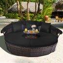 Premium Black Outdoor Patio Rattan Daybed Sofa W/ Adjustable Table Top, Canopy & 3 Pillows, 76'' (92534186) Premium Black Outdoor Patio Rattan Daybed Sofa W/ Adjustable Table Top, Canopy & 3 Pillows, 76'' (92534186)