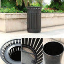 Premium Heavy-Duty Extra Large Outdoor Commercial Metal Slat Garbage Trash Can (SAK48591) Premium Heavy-Duty Extra Large Outdoor Commercial Metal Slat Garbage Trash Can (SAK48591)