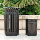 Premium Heavy-Duty Extra Large Outdoor Commercial Metal Slat Garbage Trash Can (SAK48591) Premium Heavy-Duty Extra Large Outdoor Commercial Metal Slat Garbage Trash Can (SAK48591)