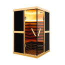 Premium Large 2-Person V-Shaped FAR Infrared Sauna Room With Double Glass Doors, 1980W (SAK96413) Premium Large 2-Person V-Shaped FAR Infrared Sauna Room With Double Glass Doors, 1980W (SAK96413)
