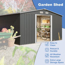 Premium Outdoor Galvanized Steel Backyard Storage Shed W/ Dual Lockable Sliding Doors, 11x13' (95382641) Premium Outdoor Galvanized Steel Backyard Storage Shed W/ Dual Lockable Sliding Doors, 11x13' (95382641)