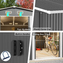 Premium Outdoor Galvanized Steel Backyard Storage Shed W/ Dual Lockable Sliding Doors, 11x13' (95382641) Premium Outdoor Galvanized Steel Backyard Storage Shed W/ Dual Lockable Sliding Doors, 11x13' (95382641)