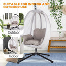 Premium Outdoor Hammock Egg Swing Chair With Stand, 70" (SAK42317) Premium Outdoor Hammock Egg Swing Chair With Stand, 70" (SAK42317)