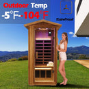 Premium 1-Person Outdoor Red Cedar Infrared Sauna With Low EMF, Chromotherapy And Bluetooth (SAK32783) Premium 1-Person Outdoor Red Cedar Infrared Sauna With Low EMF, Chromotherapy And Bluetooth (SAK32783)