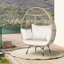 Premium Oversized Rattan Patio Egg Lounge Chair Basket With Cushions, 57" (SAK91684) Premium Oversized Rattan Patio Egg Lounge Chair Basket With Cushions, 57" (SAK91684)