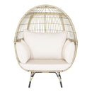 Premium Oversized Rattan Patio Egg Lounge Chair Basket With Cushions, 57" (SAK91684) Premium Oversized Rattan Patio Egg Lounge Chair Basket With Cushions, 57" (SAK91684)