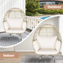 Premium Oversized Rattan Patio Egg Lounge Chair Basket With Cushions, 57" (SAK91684) Premium Oversized Rattan Patio Egg Lounge Chair Basket With Cushions, 57" (SAK91684)