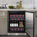 Premium Single Door Stainless Steel Built-In Wine Beverage Undercounter Refrigerator, 5.3 Cu.Ft. (SAK95276) Premium Single Door Stainless Steel Built-In Wine Beverage Undercounter Refrigerator, 5.3 Cu.Ft. (SAK95276)