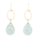Pretty Drops of Blue Amazonite Golden Drop Earrings Pretty Drops of Blue Amazonite Golden Drop Earrings