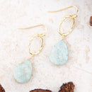 Pretty Drops of Blue Amazonite Golden Drop Earrings Pretty Drops of Blue Amazonite Golden Drop Earrings