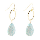 Pretty Drops of Blue Amazonite Golden Drop Earrings Pretty Drops of Blue Amazonite Golden Drop Earrings