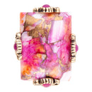 Prismatic Pink Spiny Oyster Matrix Statement Ring Prismatic Pink Spiny Oyster Matrix Statement Ring