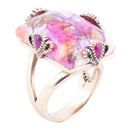 Prismatic Pink Spiny Oyster Matrix Statement Ring Prismatic Pink Spiny Oyster Matrix Statement Ring