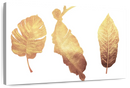 Triple Golden Leaves Wall Art Triple Golden Leaves Wall Art