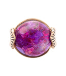 Purple Turquoise Golden Statement Ring Purple Turquoise Golden Statement Ring