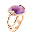 Purple Turquoise Golden Statement Ring Purple Turquoise Golden Statement Ring