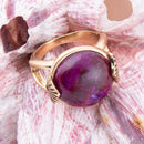 Purple Turquoise Golden Statement Ring Purple Turquoise Golden Statement Ring