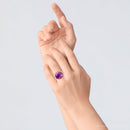 Purple Turquoise Golden Statement Ring Purple Turquoise Golden Statement Ring