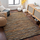 Hand Woven Leather Rag Rug Hand Woven Leather Rag Rug