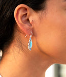 Regal Blue Turquoise and Apatite Sterling Silver Drop Earrings Regal Blue Turquoise and Apatite Sterling Silver Drop Earrings