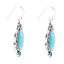 Regal Blue Turquoise and Apatite Sterling Silver Drop Earrings Regal Blue Turquoise and Apatite Sterling Silver Drop Earrings