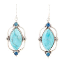 Regal Blue Turquoise and Apatite Sterling Silver Drop Earrings Regal Blue Turquoise and Apatite Sterling Silver Drop Earrings