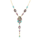 Regalia Blue Abalone Golden Y Necklace Regalia Blue Abalone Golden Y Necklace