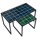 Retro Style Metal Leg Mosaic Double Coffee Table Retro Style Metal Leg Mosaic Double Coffee Table