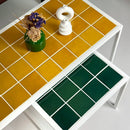 Retro Style Metal Leg Mosaic Double Coffee Table Retro Style Metal Leg Mosaic Double Coffee Table