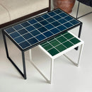 Retro Style Metal Leg Mosaic Double Coffee Table Retro Style Metal Leg Mosaic Double Coffee Table