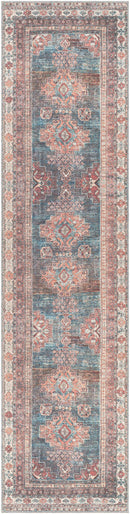 Baltinglass Rust & Blue Washable Area Rug - Clearance Baltinglass Rust & Blue Washable Area Rug - Clearance